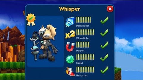 Sonic Dash New Event Whisper Upgraded to Max level