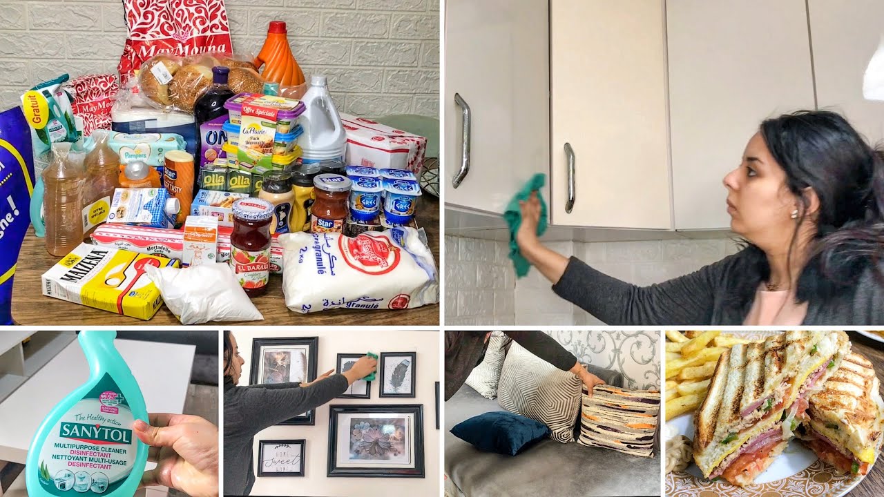 روتيني اليومي للتنظيف و الترتيب في  الشهر التاسع من الحمل 🤰🏻تقلت و عيت / وجبة عشاء فرمشة عين