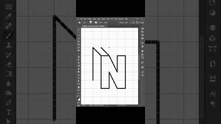 Letter N 3D Drawing | Oddly Satisfying Video #shorts #oddlysatisfying #photoshop