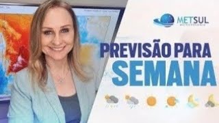 13/05/2024 - Previsão do tempo para a semana | METSUL