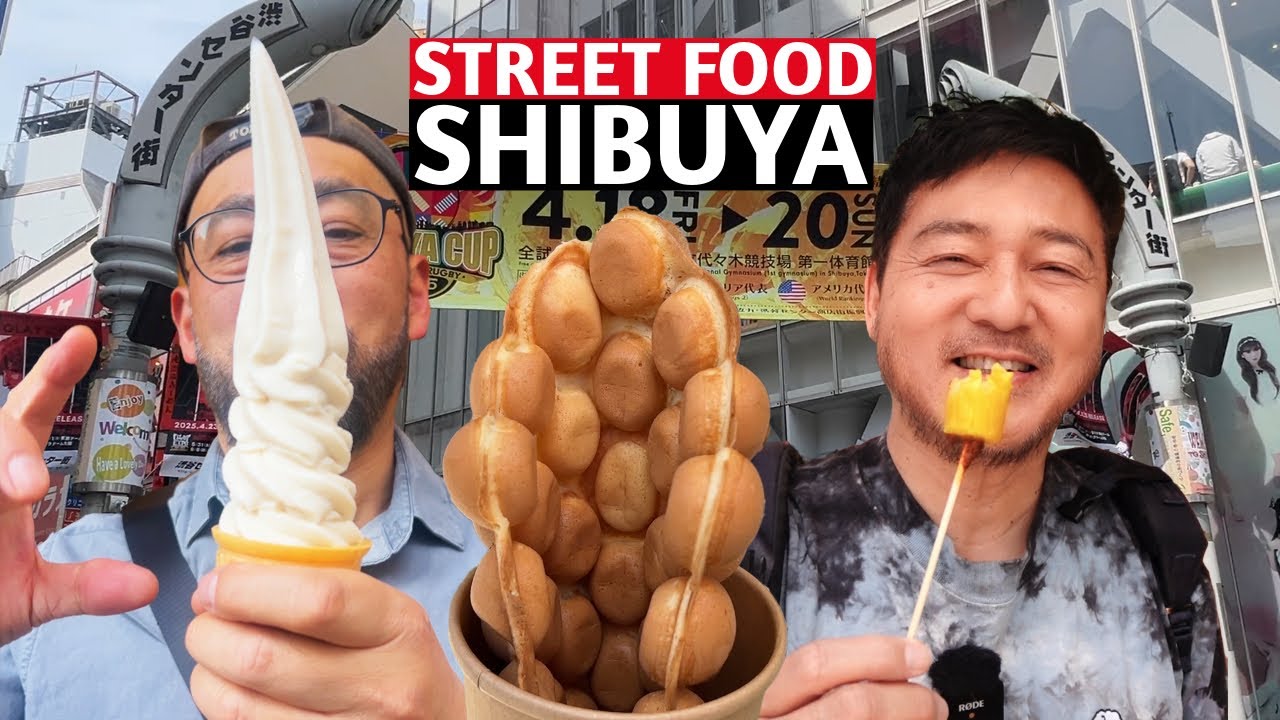 Secret Street Foods in SHIBUYA! 🥯🍦🍢 (Not Your Usual Tokyo Tour)