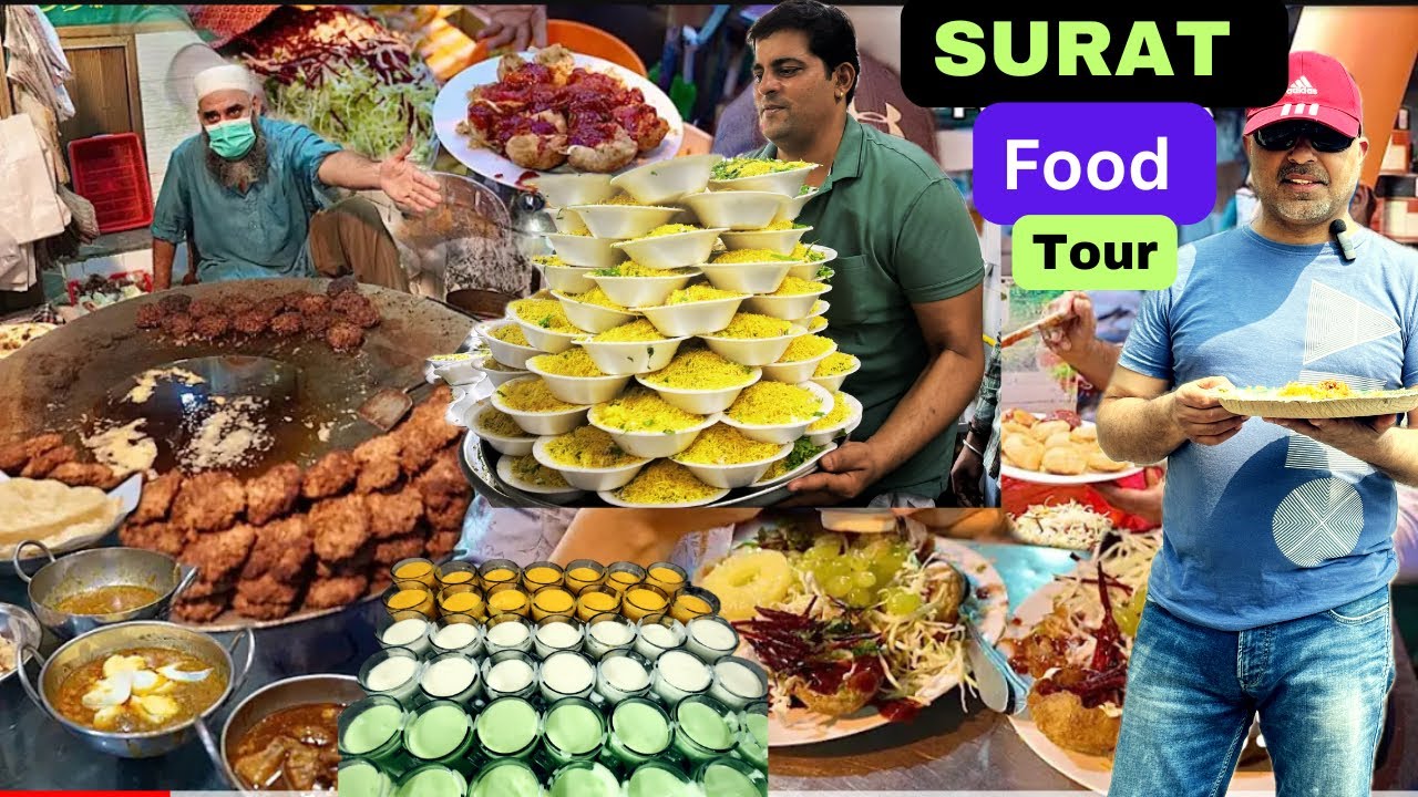 Surat Street Food |Ep-1|Ulta Lassi |Stunt Wali Tea |Jalaram Rassa Khamman | Dullabh Khopra Patties |