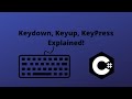 Comment grer les vnements de clavier en c  mthode keyup keydown keypress simplifie