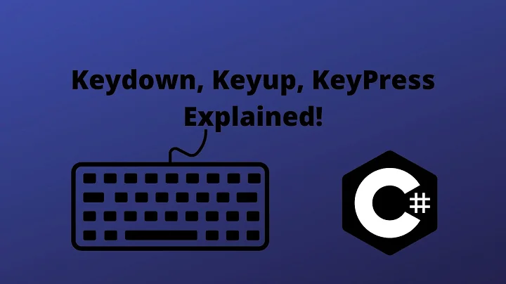 How To Handle Keyboard Events In C# | KeyUp, KeyDown, KeyPress Method Simplified!