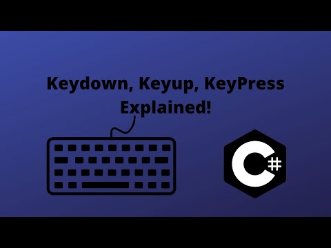 How To Handle Keyboard Events In C# | KeyUp, KeyDown, KeyPress Method Simplified!