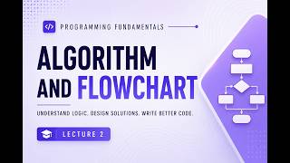 Algorithm and Flowchart Explained | Programming Fundamentals – Lecture 2 Algorithms Part 1 Definition Characteristics Pseudocode Flowchart Explained With Examples
