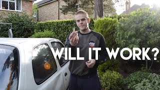 How To Smash A Car Window WITH A SPARK PLUG!