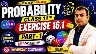 Probability Class 11 Exercise 16.1 Part-1 | Most Important Questions | New NCERT Syllabus 2026#viral