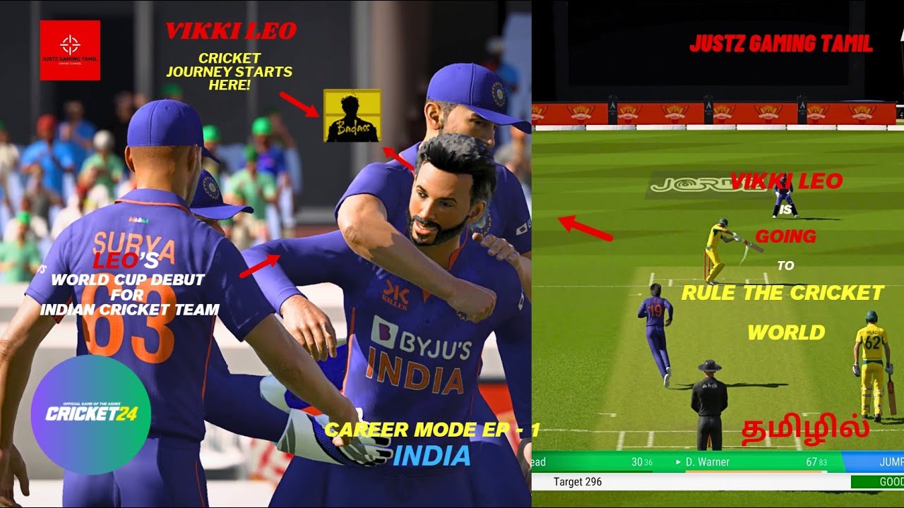 Cricket 24 Career Mode EP1 தமிழில் | LEO's First World Cup Match vs Aus | 4K 60 FPS