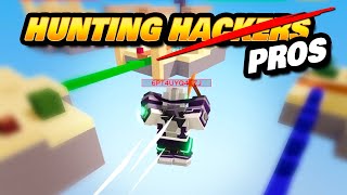 Hunting Fake Hackers in Roblox BedWars (False Reported Pros)