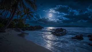 Dark Sea Under Silent Sky — Gentle Rolling Waves for Deep Sleep and Quiet Rest (No Music • 3 Hours)