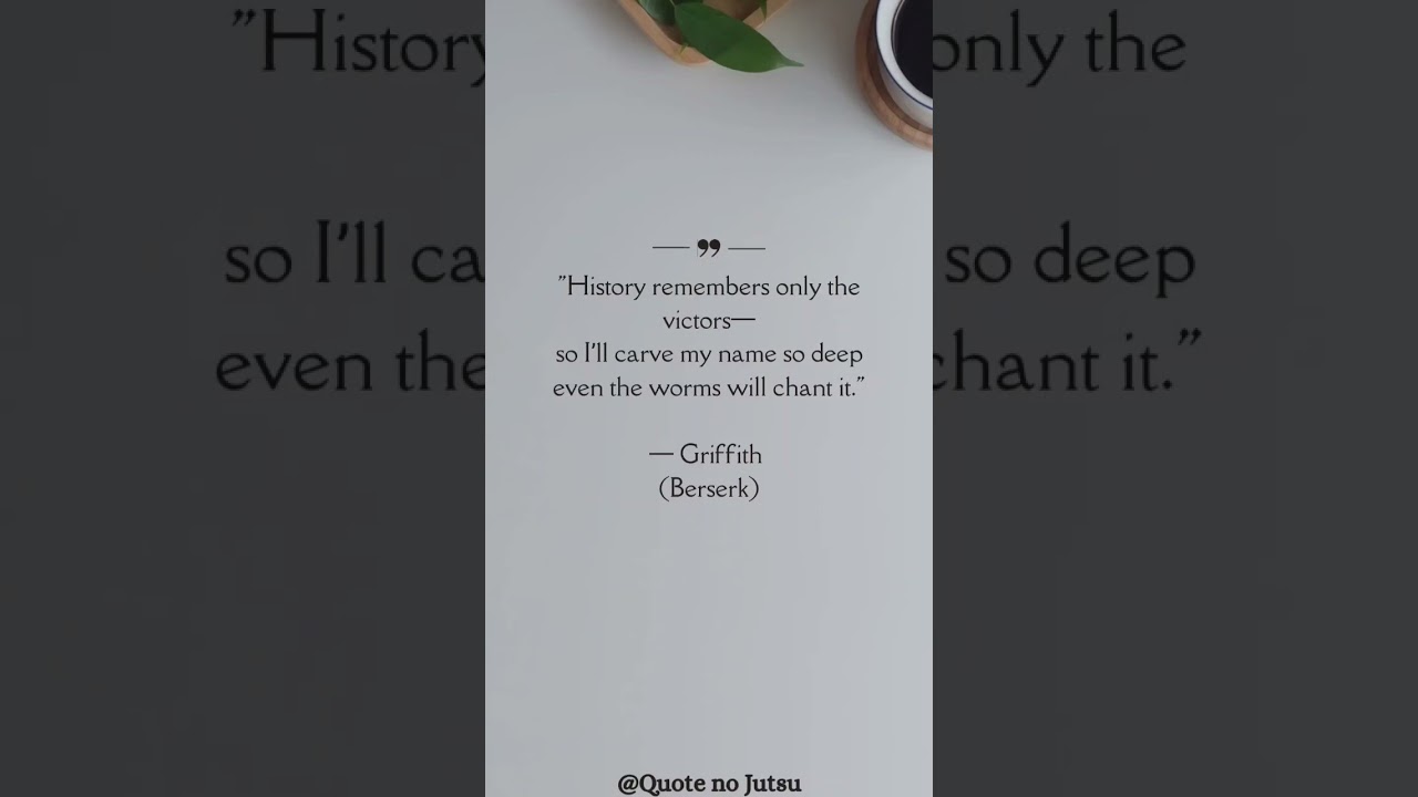 Griffith’s Legacy Is Eternal | Berserk Quote ⚔️🩸