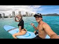 Tandem surfing waikiki beach best place to learn how to surf