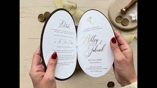 Luxurious Black & Gold Floral Wedding Invitation | Elegant & Timeless Design - 2041BLG screenshot 5