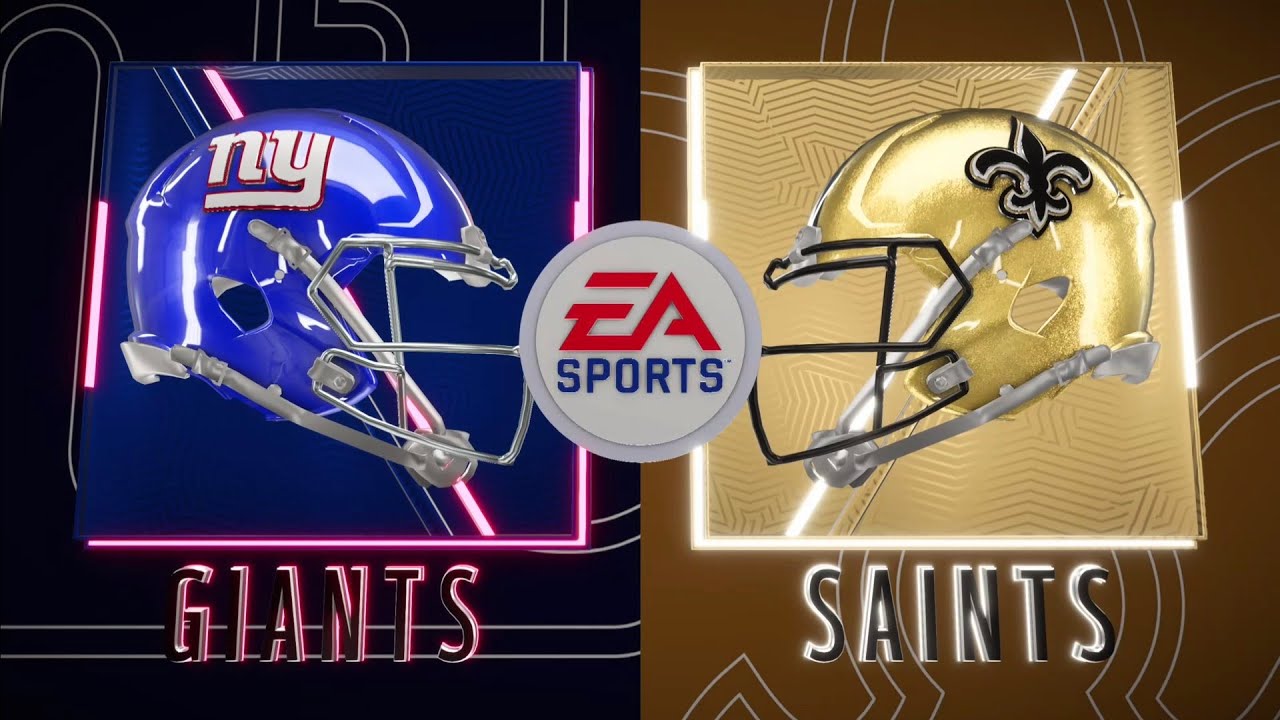 Giants vs Saints Simulation (Madden 22 Updated Rosters) YouTube