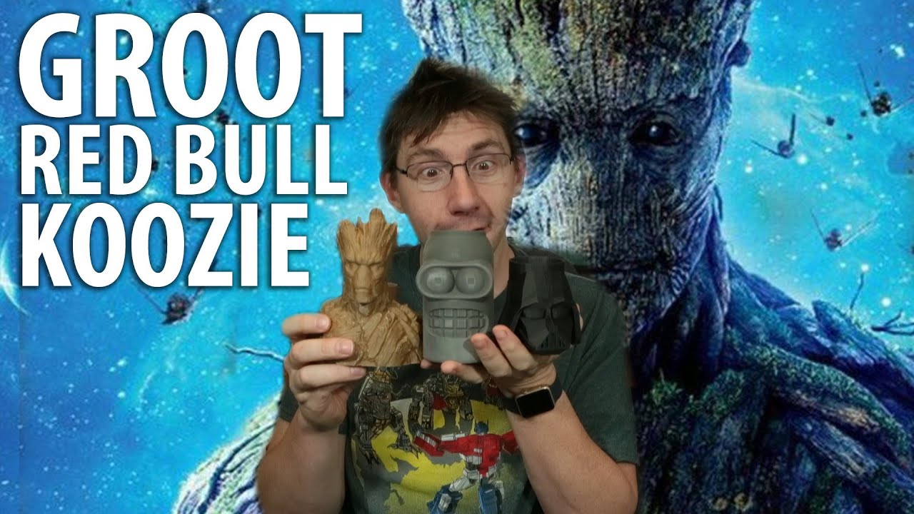 3D Printing a Groot Red Bull Koozie! Timelapse!
