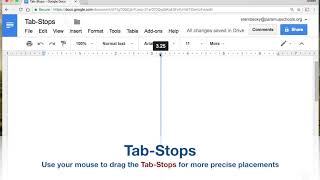 Google Docs: Tab Stops