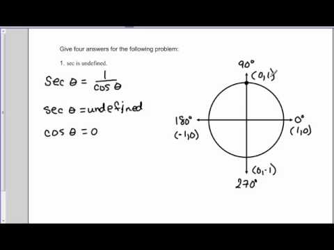 فيديو: لماذا Secant 90 غير محدد؟