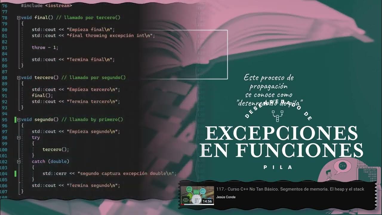 189.- Curso de C++ Avanzado. Uso de excepciones dentro de funciones ...