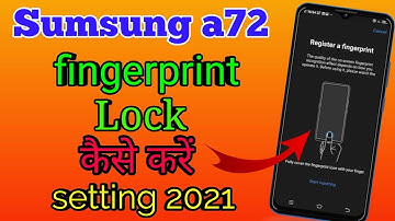 Sumsung A72 Me Fingerprint Lock Kaise Lagaye | Fingerprint Lock Sumsung A72 | Tech Boy Mukesh
