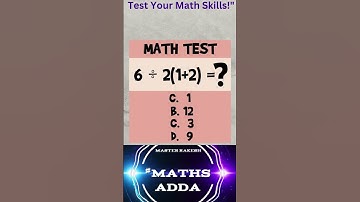 "Solve This: 6 ÷ 2(1+2) = ? | Test Your Math Skills!"  #MATHSADDA