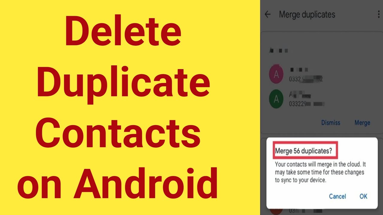 how to delete duplicate contacts in mobile/ how to remove duplicate ...