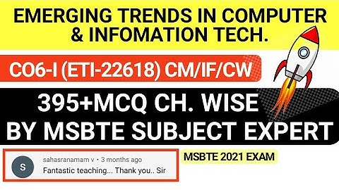 Emerging Trends in Computer And Information Technology | ETI 22618 MCQ MSBTE | Summer 2021 | #shorts