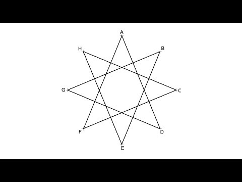 Video: How To Draw An Eight-pointed Star