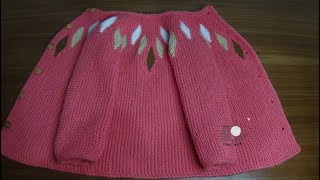 Como tejer cardigan talla 2 a dos agujas paso a paso video tutorial