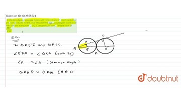 . In the given figure, two equal circles, with centres O and O\