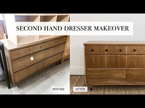 Second Hand Bedroom Dresser Makeover Diy Transformation Youtube