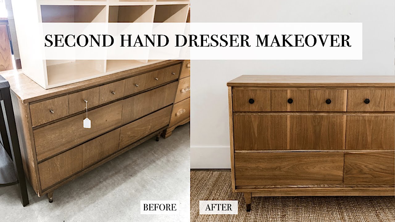 Second Hand Bedroom Dresser Makeover Diy Transformation Youtube