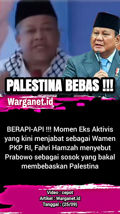 Prabowo Subianto free Palestine? 09/25 #prabowo #gaza #palestine #israel #fahrihamzah