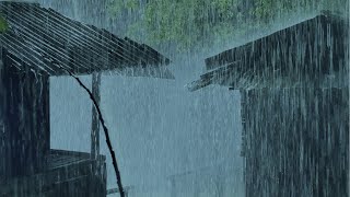 Night Thunderstorm Sounds ⚡| Heavy Rainstorm on Metal Roof & Intense Thunder | Nature White Noise