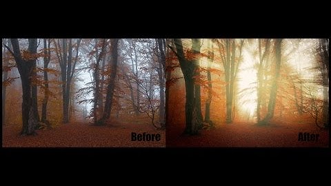 How to Create Light Rays Effect in Photoshop Tutorial - Forest/Autumn Photography Editing