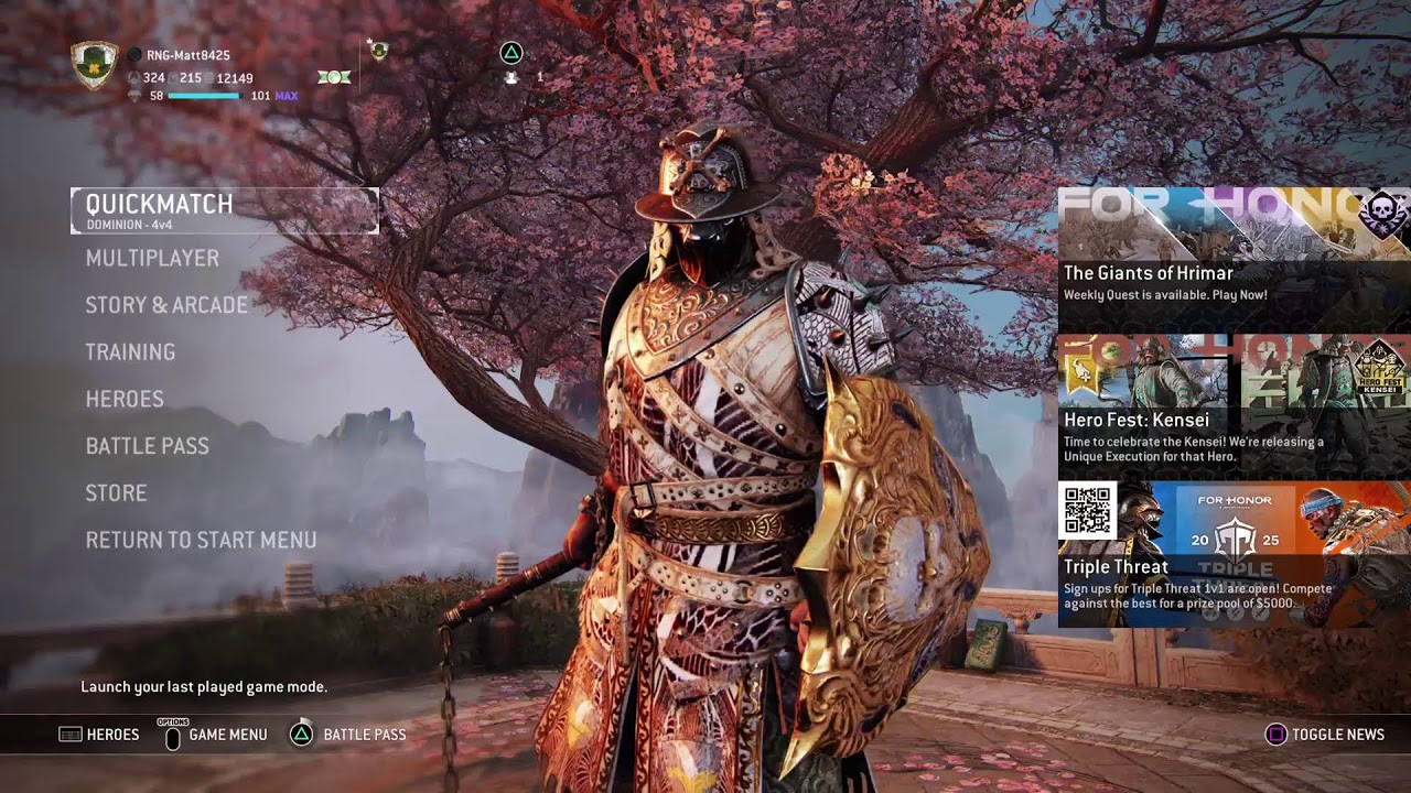 For Honor return stream