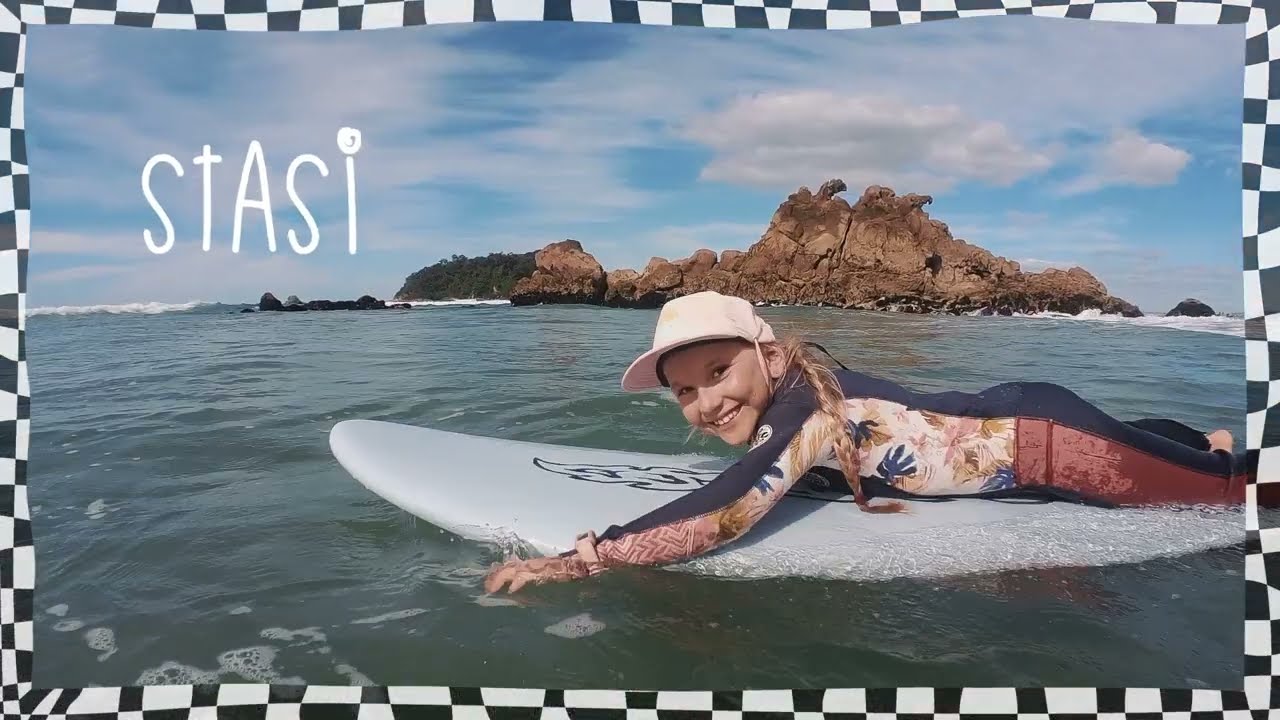 Testing Gear for Young Surfer Girls | Soft board + Wetsuit + Surf hat + Sunscreen