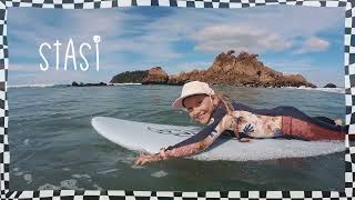 Testing Gear for Young Surfer Girls | Soft board + Wetsuit + Surf hat + Sunscreen screenshot 2