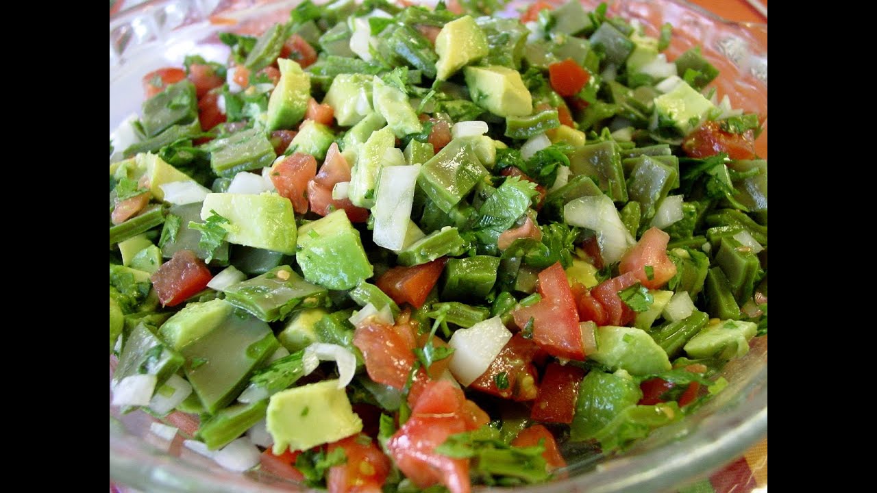 cuese nopales sin que salgan babosos y ensalada de nopales
