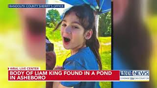 Body of Liam King found in a pond in Asheboro