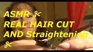 ✂️ ASMR Real Haircut and  Hair Straightening ✂️