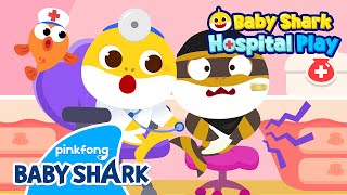 new ouch ive got a stomachache baby shark doctor hospital play baby shark official