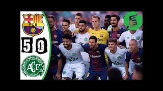 Barcelona vs Chapecoense 5-0 - Highlights & Goals - 07 August 2017[Football]