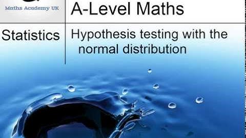 Normal Distribution - Hypothesis testing - part 1