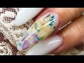 Milk Bath Builder Gel Nails Using Milky White Builder Gel