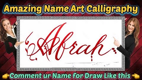Afrah Name Signature Calligraphy Status | How to improve Cursive Handwriting | Cut Marker | Draw