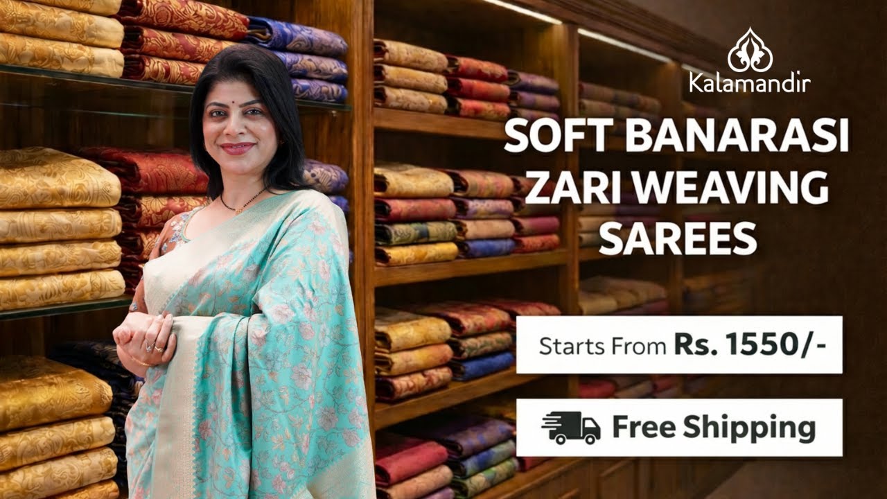 Soft Banarasi Zari Weaving Sarees | Sarees Online Shopping | Kalamandir Sarees