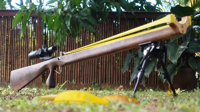 Slingshot rifle hunted a pheasant with fishing wheel and dart for the first  time. 