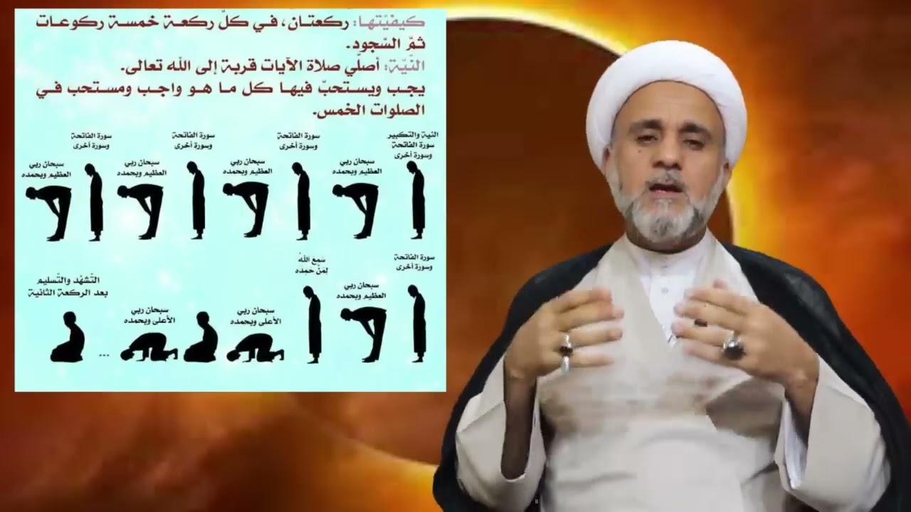 كيفية صلاة الايات واحكامها/وبيان للكيفيتين فيها