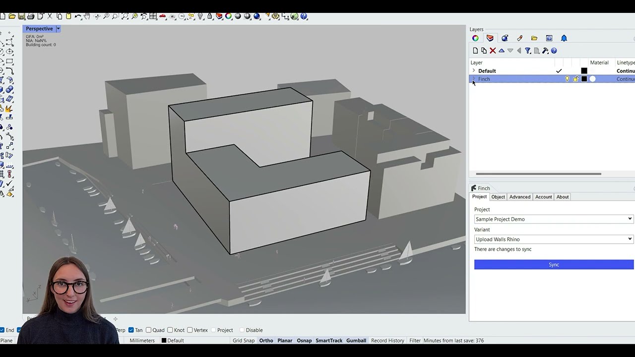 Design with Finch: Upload Walls from Rhino